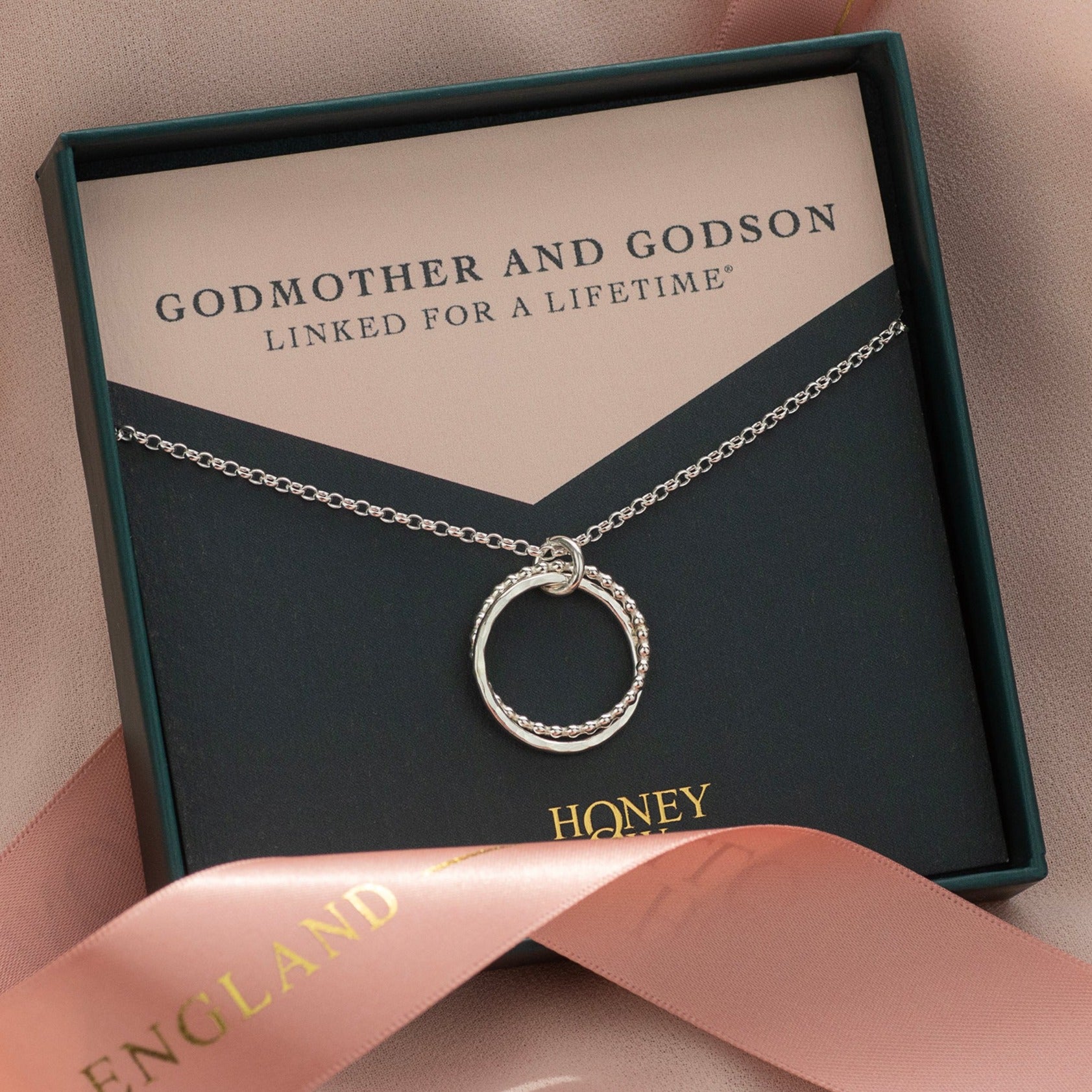 Gift for Godmother from Godson - Silver Necklace - Linked for a Lifetime