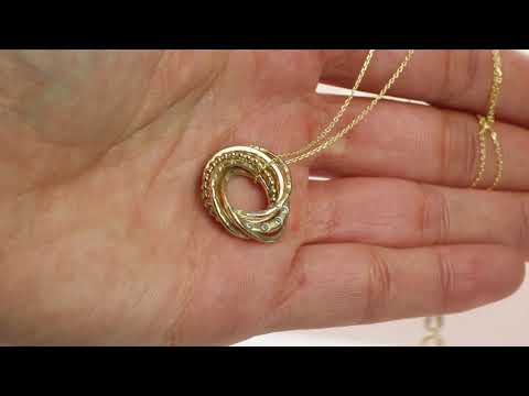 9kt 60th Birthday Necklace - 6 Diamonds for 6 Decades Necklace - Recycled Gold, Rose Gold & Silver video