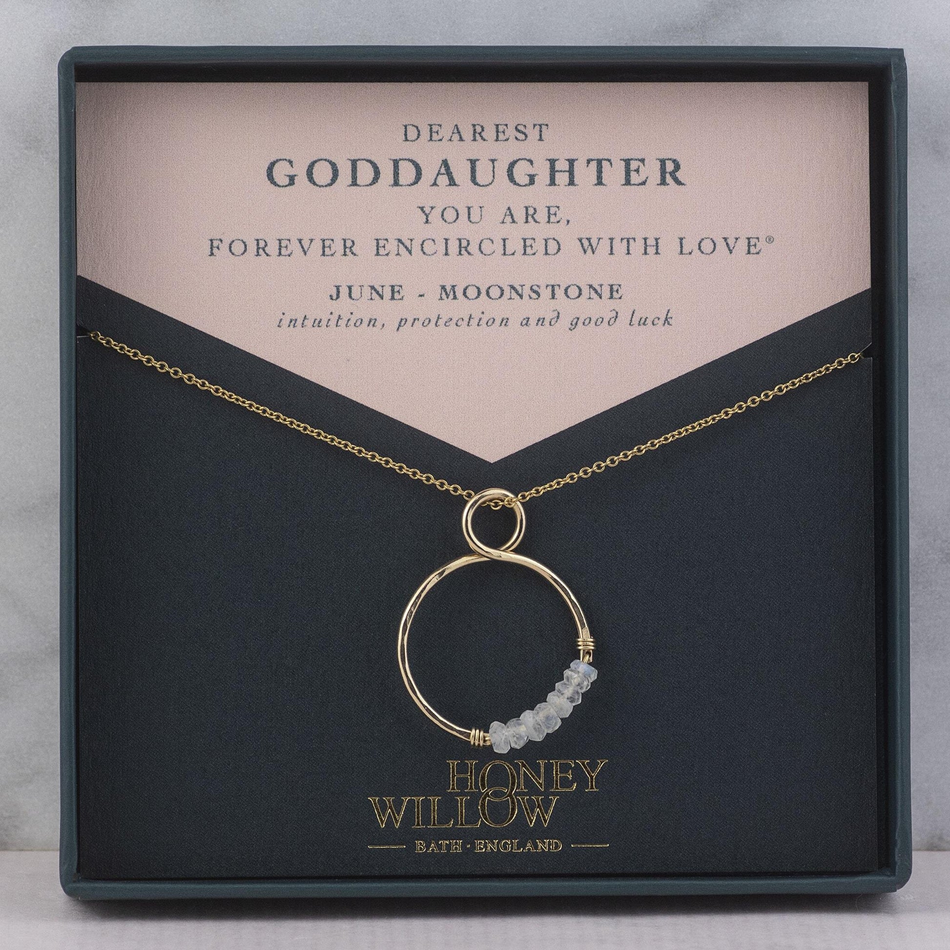 Gift for Goddaughter - Infinity Necklace with Birthstone