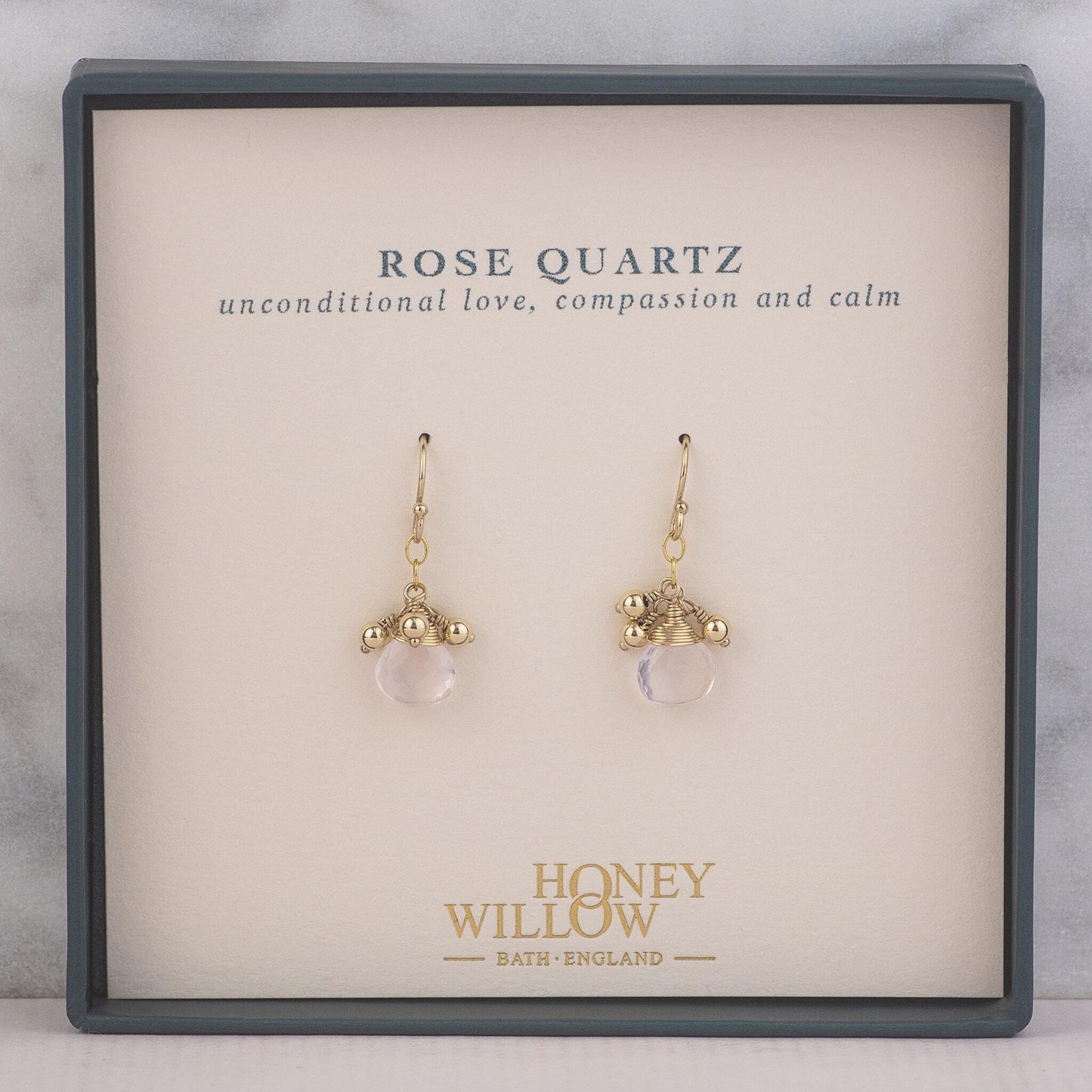 Rose Quartz Earrings - Unconditional Love, Compassion & Calm