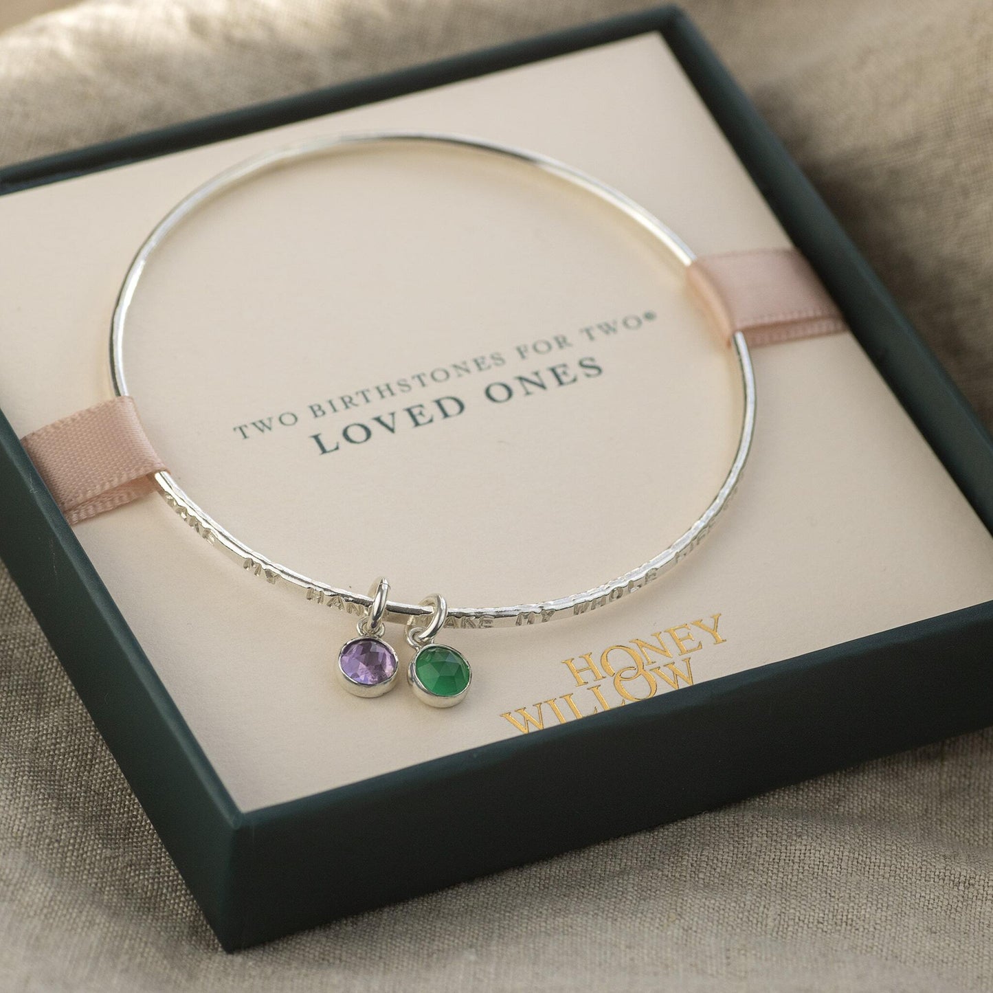 Personalised Bangle - Birthstones for Loved Ones - Hand Stamped Media 8 of 11