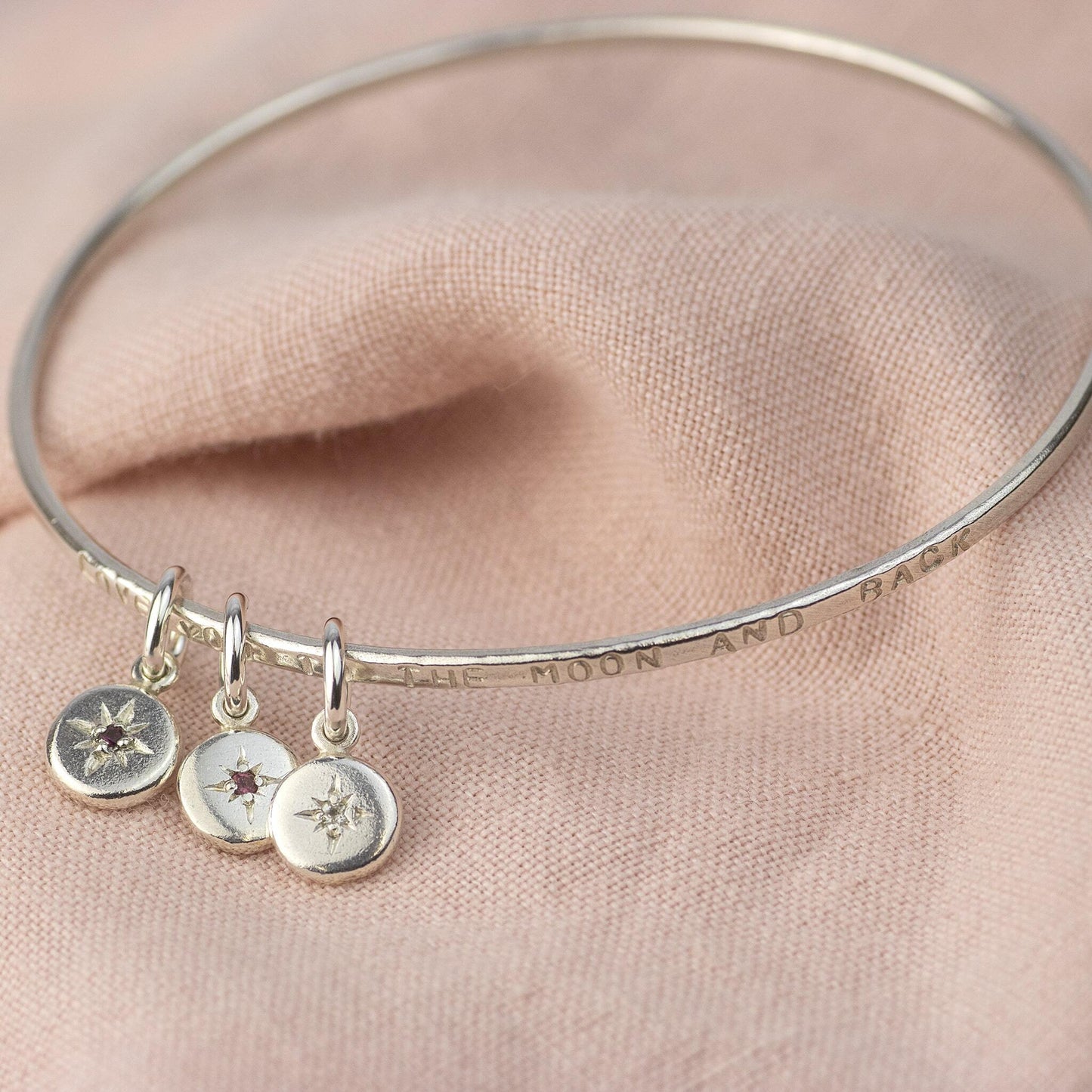 Personalised Family Birthstone Bangle - Birthstones for Loved Ones