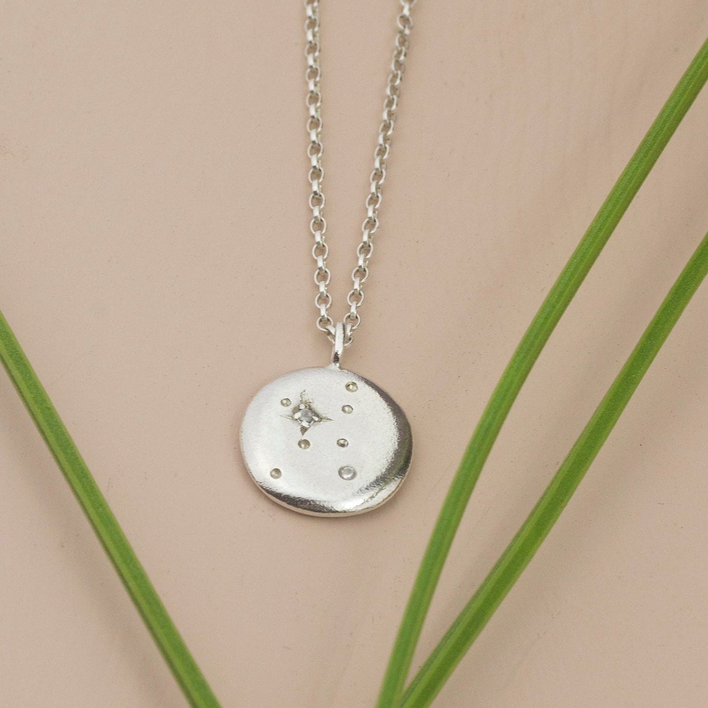 Virgo Constellation Necklace - Diamonds & Silver